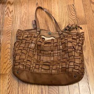 Costanza Rota leather basket weave bag